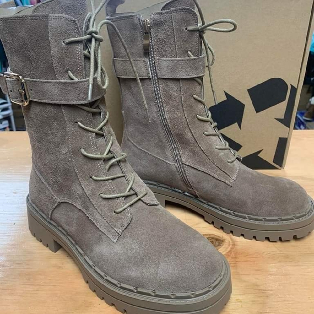 Rag & Co Kasper Suede Combat boots